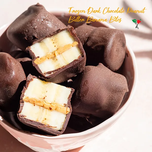 frozen dark chocolate peanut butter banana bites