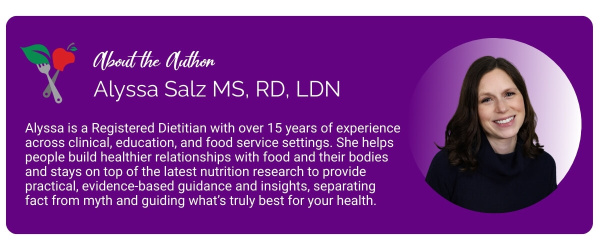About the author, Alyssa Salz MS, RDN, LDN