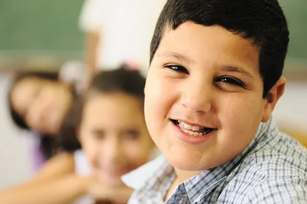 Children at school classroom