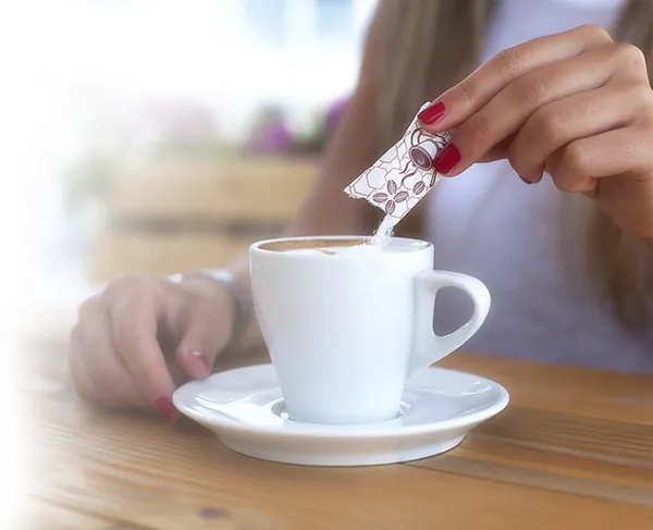 coffee sugar cover shot