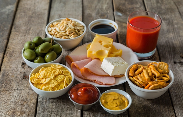 Foods high in sodium