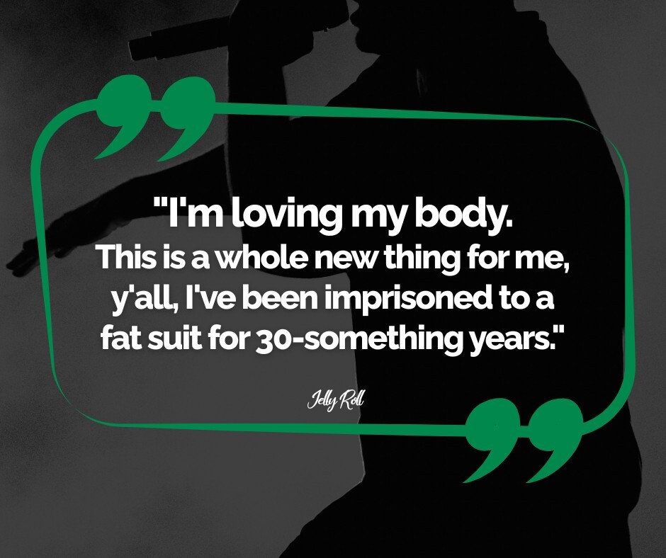 "I'm loving my body. This is a whole new thing for me, y'all, I've been imprisoned to a fat suit for 30-something years."