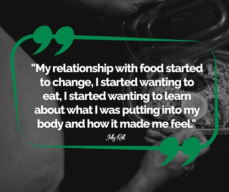 "My relationship with food started to change, I started wanting to eat, I started wanting to learn about what I was putting into my body and how it made me feel."